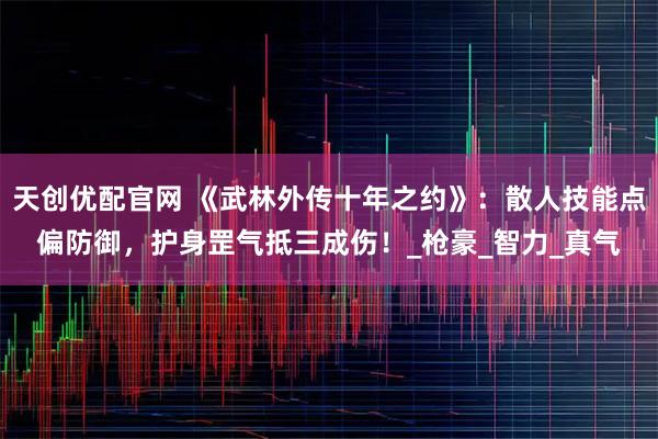 天创优配官网 《武林外传十年之约》：散人技能点偏防御，护身罡气抵三成伤！_枪豪_智力_真气